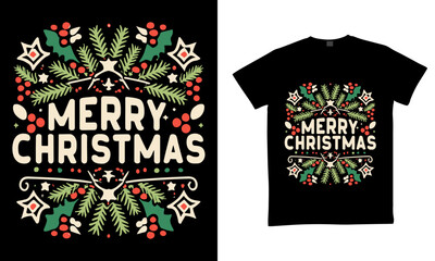 Merry Christmas typography quote t-shirt design. Christmas vintage merchandise designs. Christmas and autumn t-shirt concept vector design
