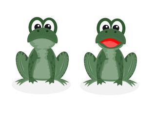 Frog on a white background.