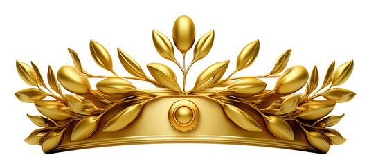 Golden olive crown (laurel wreath), cut out