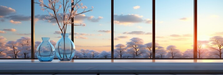 Realistic Minimalist Blurred Natural Light Window, Banner Image For Website, Background abstract , Desktop Wallpaper