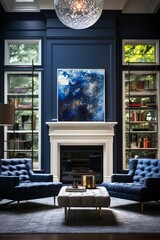 Modern and simple livingroom interior, suitable for catalog cover photos in magazines or advertisements. Generative AI