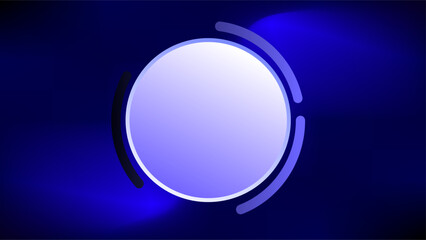 Rotating bevel circle frame with rotating outline dynamic copy space background.