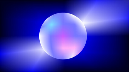 Multicolor bubble circle frame glowing lights over dark background.