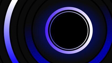 Luxury circle outlines with dark copy space frame geometric background.