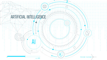Artificial intelligence computing technology is used to create virtual infographics.