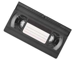 front view of a VCR tape