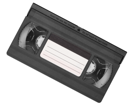 front view of a VCR tape