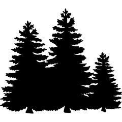 Snowy winter house in the fir forest