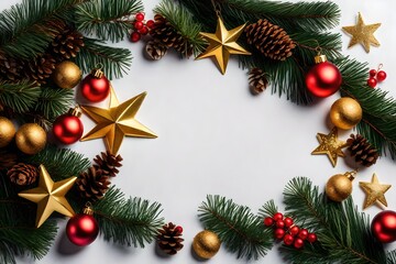 Fototapeta na wymiar christmas branches and decorations