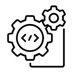 Strategy line icon illustration vector graphic
