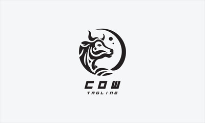 Cow and cattle vector logo icon design
