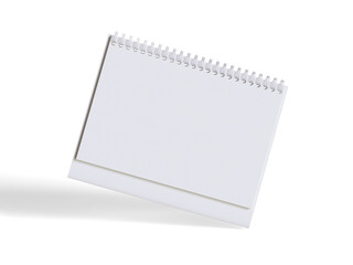 Desk calender white background and solid color for calender realistic texture 3D render