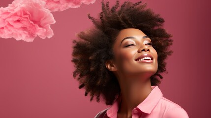 Beautiful African American Woman Smelling Soft, HD, Background Wallpaper, Desktop Wallpaper