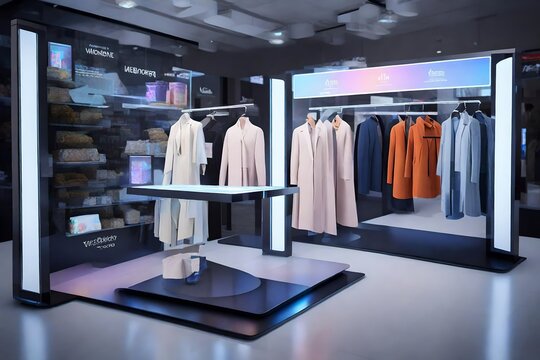 Virtual shopping experience with holographic product displays and try-before-you-buy