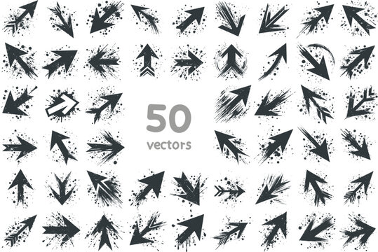 blots and stains in the shape of an arrow pointer vector abstract drawings large collection
