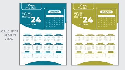 wall Calendar Template 2024.