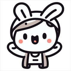 Beautiful and cute funny cartoon