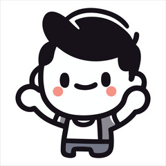 Beautiful and cute funny cartoon