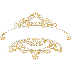 logo, frame with golden ornament