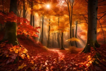 autumn forest in the forest