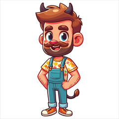 Beautiful and cute funny cartoon