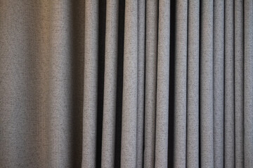 Grey woven wool fabric curtain fabric wave background texture