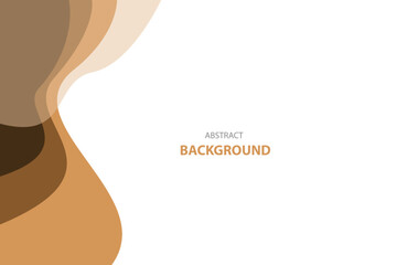 Brown wave modern background with white space for text and message. template design