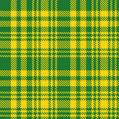 Green Yellow Tartan Plaid Pattern Seamless. Checkered fabric texture for flannel shirt, skirt, blanket
