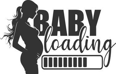 Baby Loading - Pregnancy Illustration - obrazy, fototapety, plakaty