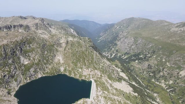 Aerial summer view of Rila Mountain near Kalin peak, Bulgaria