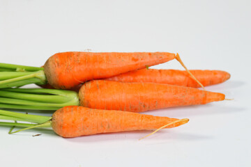 にんじんの収穫　畑で掘り出した新鮮人参