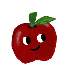 fruit vector logo design template. Peach or Apple icon.