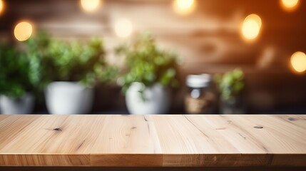 Vibrant Houseplants Bask on a Rustic Wooden Table, generative ai