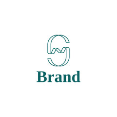 Elegant Letter S and N Logo Design