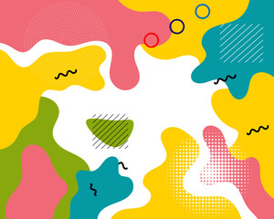 Abstract pop art background with wave pattern, dotted. Vector pattern. Color wave template and presentation design