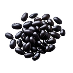 black beans isolated on transparent background,transparency 