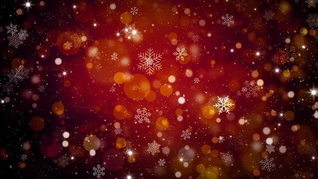 falling snowflakes happy holidays animation background