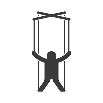 Puppeteer glyph icon isolated on white background.Vector illustration.