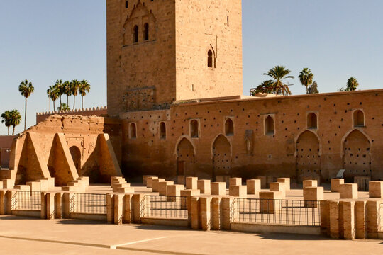 La mosche e il minareto di Koutoubia. Medina di Marrakech. Marocco