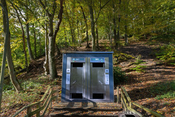 Öffentliche Toilette am Naturschutzgebiet Wittenbergen, Hamburg