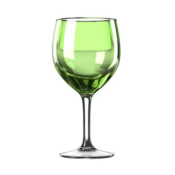 green glass isolated on transparent background,transparency 