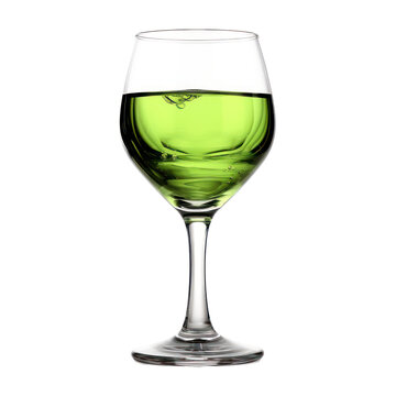 Green glass isolated on transparent background,transparency 