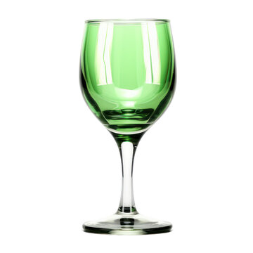 Green glass isolated on transparent background,transparency 