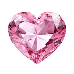 pink heart diamond isolated on transparent background,transparency 