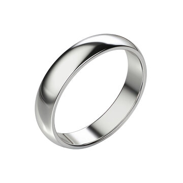 plain silver ring isolated on transparent background,transparency 