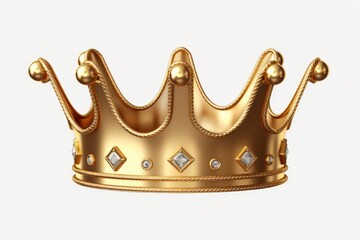 Gold Crown Isolated On White Background