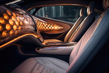 Neural Networkgenerated Interior Of Luxury Cars Rear Seats