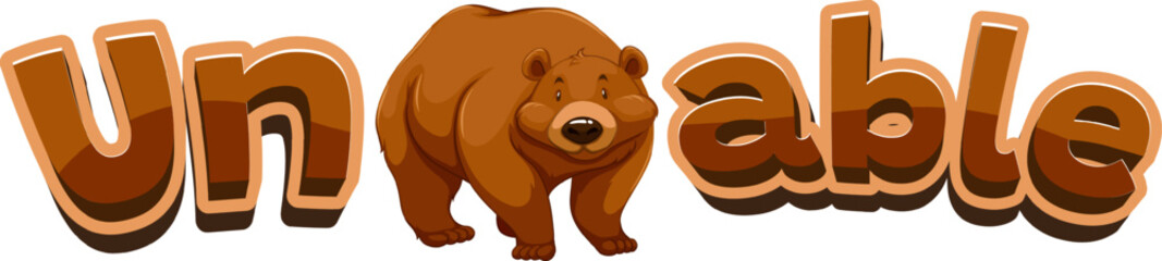Un-bear-able: A Funny Cartoon Pun on Animals