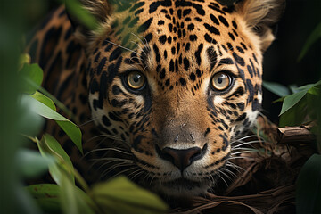 A leopard in the forest
