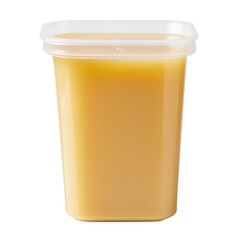 apple cider dip sauce,white plastic container of apple cider sauce isolated on transparent background,transparency 